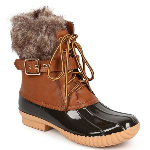 Tan Rain Waterproof Duck Boots | Last Restock - Picture 2 of 4